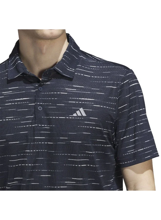 Adidas Ult Mesh Prt Lc Blue Polo Shirt (Short Sleeve) Polo Shirts For Men